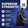 Plasticplace 55-60 Gallon Trash Bags  2.0 Mil  Black Heavy Duty Garbage Can Liners  36 x 58 ,50 Count, Black (Pack of 1) view 4