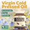 Black Seed Oil - 120 Softgel Capsules Skin Health (Non-GMO & Vegan) Cold-Pressed Nigella Sativa Producing Pure Black Cumin Seed Oil with Vitamin E - 500mg Each, 1000mg Per 2 Capsule Serving view 2