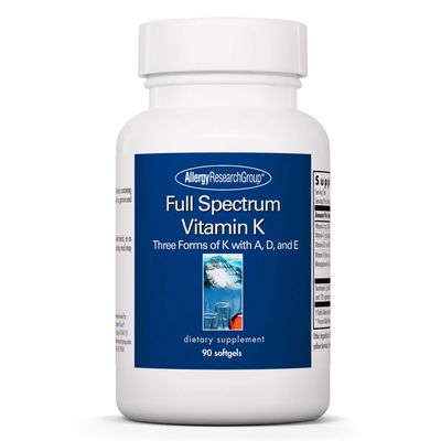 Allergy Research Group Full Spectrum Vitamin K - Supports Bone Metabolism & Circulatory Function - Vitamins K1, MK-4 & MK-7 with Vitamins A, C & D - 90 Servings - 90 Capsules
