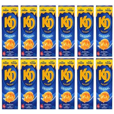 Kraft Dinner, Original Macaroni & Cheese 225g/7.6oz, 12ct, Imported from Canada}