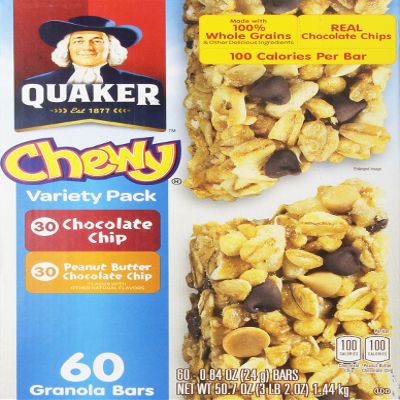 Quaker Chewy Granola Bars Sixty Bar Variety Pack (.84 oz each)