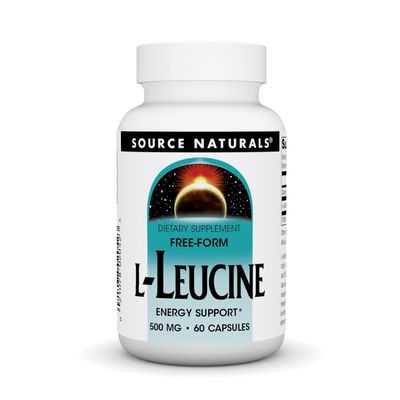 Source Naturals L-Leucine A Free Form Essential Amino Acid Supplement for Energy Support - 60 Capsules