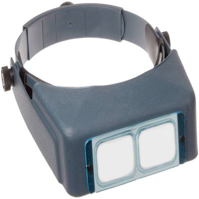 Donegan DA-4 OptiVISOR Headband Magnifier, 2X Magnification Glass Lens Plate, 10" Focal Length