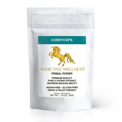 Addictive Wellness Cordyceps Militaris 5.4 mg/g Cordycepin High Potency Mushroom Powder Energy & Endurance Support Grown in Canada, Tested in USA