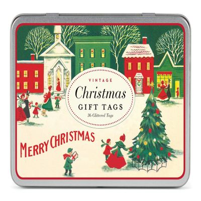 Cavallini Vintage Christmas Glitter Gift Tags