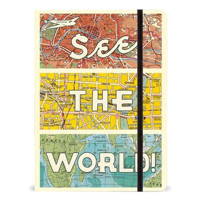 Cavallini Papers Notebook See The World 144 Pages Lined Paper