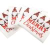 Graphique Cocktail Napkins - Plaid Merry Christmas Gnomes - 40-Count, 3-Ply - Restaurant, Bar, Party Paper Napkins, 5" x 5" view 2