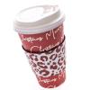 Graphique 12-Pack Disposable to Go Coffee Cups - Merry Christmas Leopard - 16 oz, with Lids - Perfect for Travel, Home, Parties and More view 3