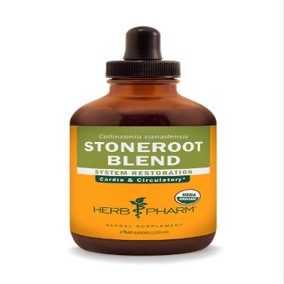 Herb Pharm Certified Organic Stoneroot Blend Liquid Extract for Cardiovascular and Circulatory Support-4 oz