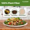 [100 COUNT]Harvest Pack PFAS FREE 9-inch Round Disposable Compostable Paper Plates, Heavy-Duty Natural Bagasse Biodegradable Dinner Plate, Large plate, From Eco-Friendly Sugarcane Plant Fibers view 3