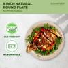 [100 COUNT]Harvest Pack PFAS FREE 9-inch Round Disposable Compostable Paper Plates, Heavy-Duty Natural Bagasse Biodegradable Dinner Plate, Large plate, From Eco-Friendly Sugarcane Plant Fibers view 4