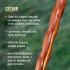 Brazos Handcrafted Wood Walking Stick, Twisted Cedar, Backpacker Style Handle, for Men & Women, Made in The USA, 55" view 4