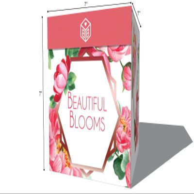 BoxyBooks  Gift Box with Magnetic Lid for Kids  Unique Gift Box That Tells a Story with Fold-Out Panels  Educational, Fun Gift for Children 7x7x7 (Beautiful Blooms)
