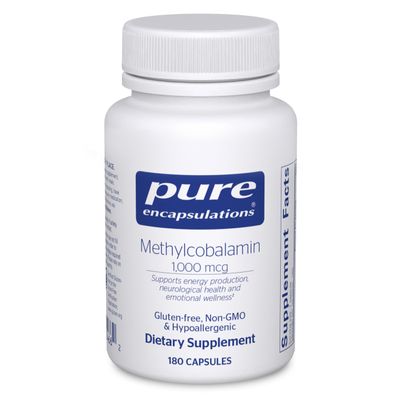 Pure Encapsulations Methylcobalamin 1,000 mcg - Vitamin B12 Supplement to Support Memory & Nerve Health - Premium Vitamin B12 Capsules - 180 Capsules
