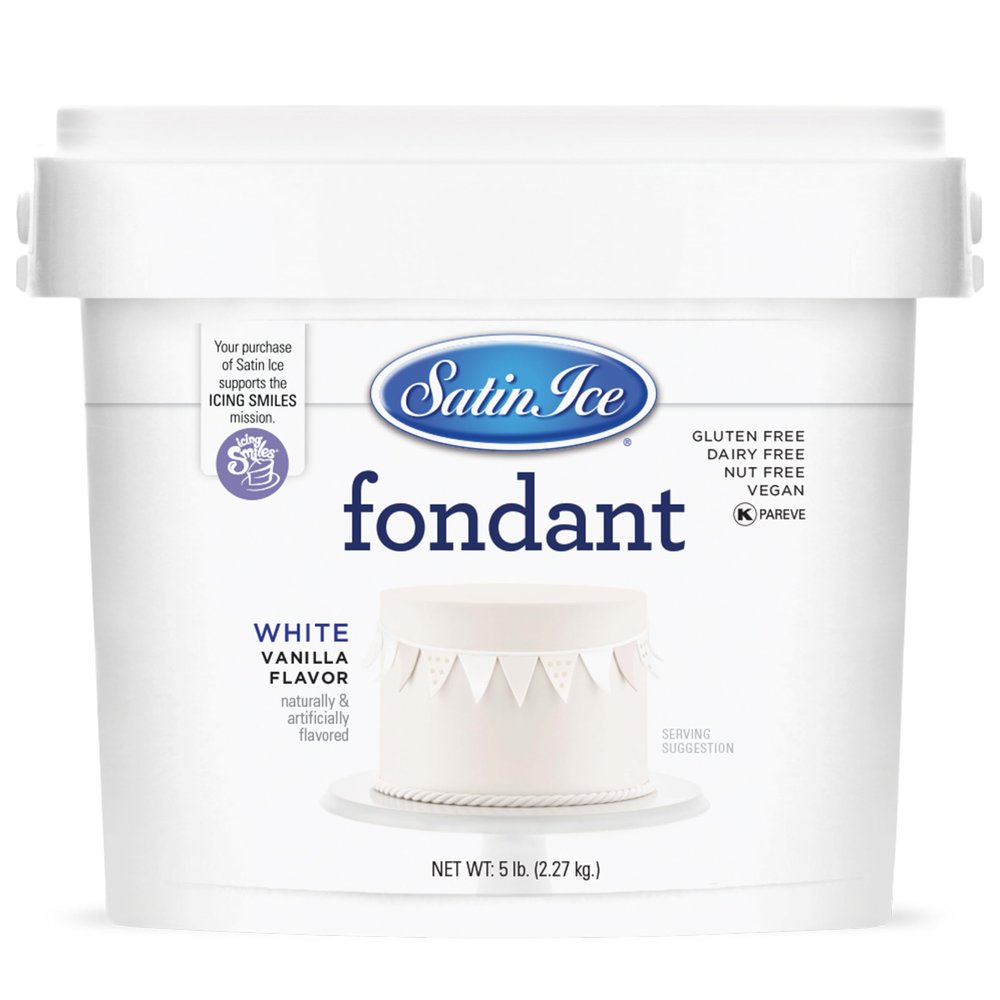 Satin Ice Fondant for Cake Decorating, White (5 Pound)