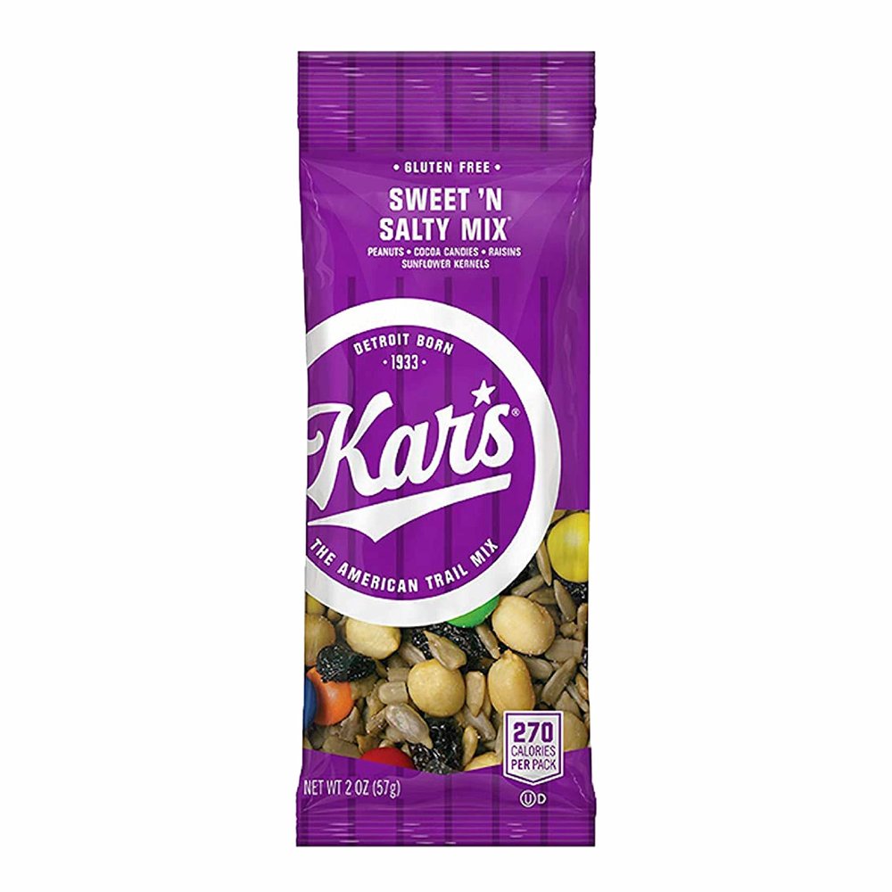 Kars Nuts Sweet N Salty Trail Mix  2 oz Individual Snack Packs, Bulk Pack of 72 - Healthy Snacks for Adults and Kids