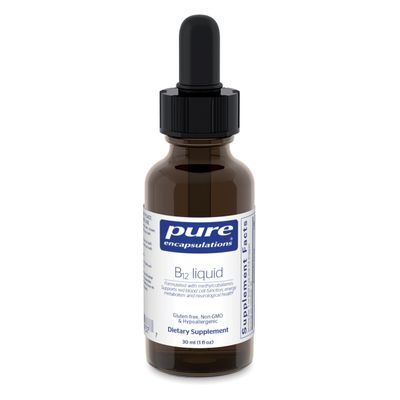 Pure Encapsulations B12 Liquid | 1,000 mcg Vitamin B12 (Methylcobalamin) Supplement to Support Nerves, Immune Health, Energy, and Cognitive Function* | 1 fl. oz.