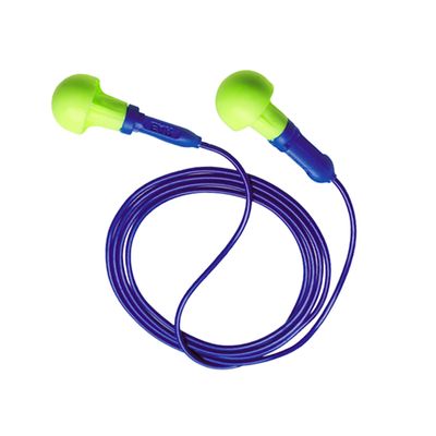 3M E-A-R Push-Ins Earplugs 318-1001, Corded, Poly Bag 100-Pair