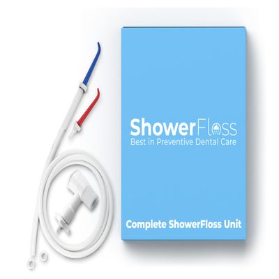 SHOWER FLOSS Water Dental Flosser - Convenient for Teeth, Attaches to Your Shower Head - Easy Installation, Adjustable Temperature & Pressure - Dentist Recommended