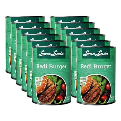 Loma Linda - Plant-Based Meats (Redi-Burger (15 oz.), 12 Pack)