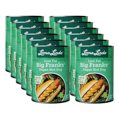 Loma Linda - Plant-Based Meats (Big Franks, Low Fat (15 oz.), 12 Pack)