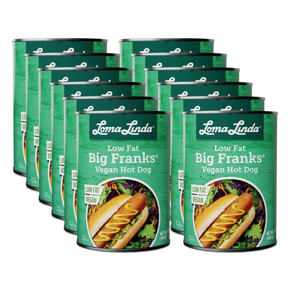 Loma Linda - Plant-Based Meats (Big Franks, Low Fat (15 oz.), 12 Pack)