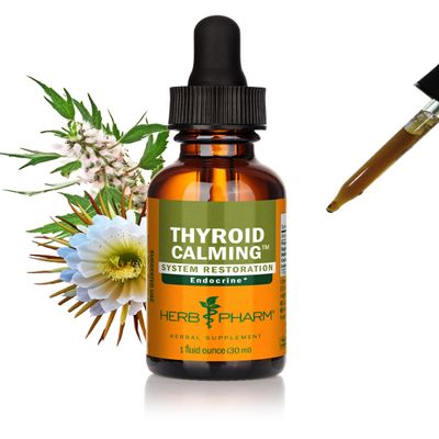 Herb Pharm Thyroid Calming Liquid Herbal Formula for Endocrine System Support - 1 Ounce