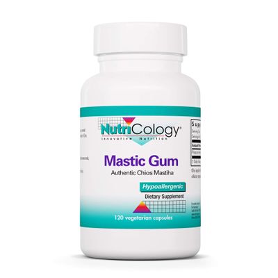 Allergy Research Group NutriCology Mastic Gum - Supports Digestive Comfort - Delivers 1000 mg Chios Mastic Gum Resin per Serving - Vegetarian & Hypoallergenic - 60 Servings - 120 Capsules