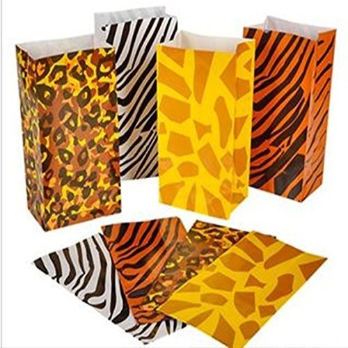 happy deals Wild Zoo Safari Animal Print Gift and Goody Bags - 36 pc