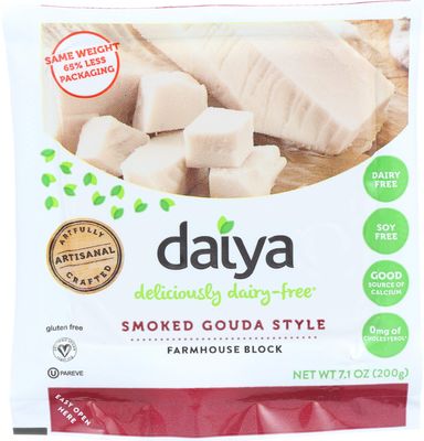 DAIYA Smoked Black Gouda Cheese, 7.1 Ounce (Pack of 8)