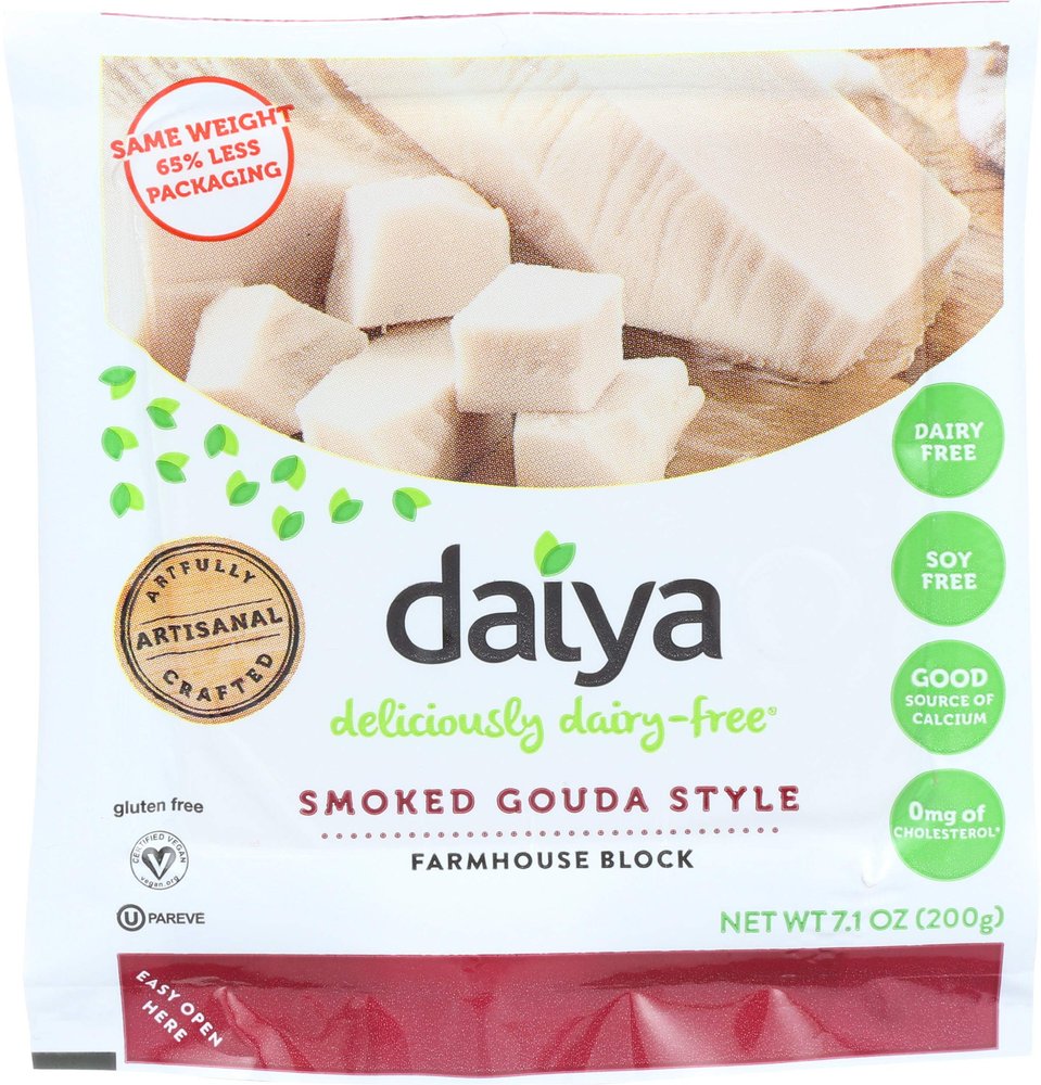 DAIYA Smoked Black Gouda Cheese, 7.1 Ounce (Pack of 8)