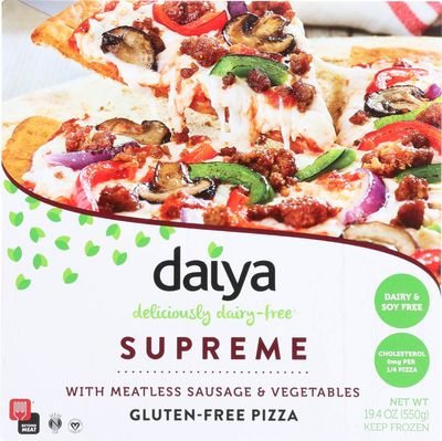 DAIYA Pizza Cheese, Supreme, 19.39 Ounce (Pack of 8)