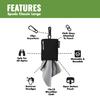 SPUDZ Classic Microfiber Lens Cleaner  Clip-On Pouch, Washable  for Binoculars, Scopes, Glasses, Screens | Black, 10 x 10 Inch view 3