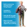 Carex Soft Grip Folding Cane - Foldable Walking Cane For Women and Men - Adjustable Height (33"-37"), Anti-Slip Rubber Tip, Soft Derby Style Ergonomic Handle, Metallic Blue view 3