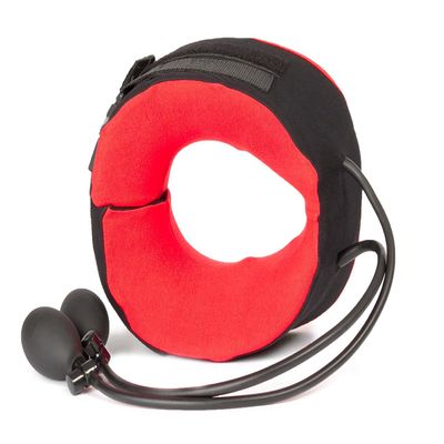 Body Sport TracCollar Cervical Neck Traction Device, Small/Medium, Fits 14 to 16 Neck Size Release Pressure for Neck Pain Relief Inflatable Neck Stretcher with 2 Hand Pump System