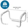 DMI Toilet Safety Rails Toilet Handles for The Elderly Toilet Safety Handrails Frame Easy Assembly with no Tools, White view 4