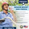 Freeda Senior Multivitamin - Kosher Vitamins for Men & Women 60 and Over - One Daily Coated Tablet - Womens & Mens Vitamins Multivitamin 60 Plus - Vitamins for Women Over 60 Plus Elderly (250 Count) view 2