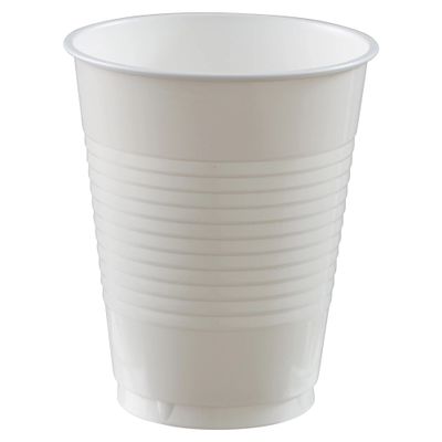 Frosty White Plastic Cups (Pack of 20) - 18 oz. - Versatile Drinkware for Indoor & Outdoor Parties, Weddings, Birthdays, Celebrations & More