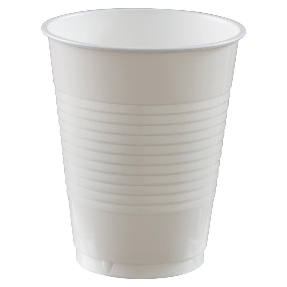 Frosty White Plastic Cups (Pack of 20) - 18 oz. - Versatile Drinkware for Indoor & Outdoor Parties, Weddings, Birthdays, Celebrations & More