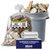 Plasticplace Contractor Trash Bags 42 Gallon  3.0 Mil  Clear Heavy Duty Garbage Bag  32.6 x 46.4 (50 Count), Transparent, B001C0SIUG view 1