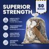 Plasticplace Contractor Trash Bags 42 Gallon  3.0 Mil  Clear Heavy Duty Garbage Bag  32.6 x 46.4 (50 Count), Transparent, B001C0SIUG view 4