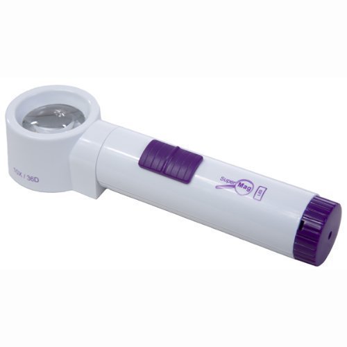 10X LED Illuminated Hand Held Stand Magnifier 1.4 Inch Lens