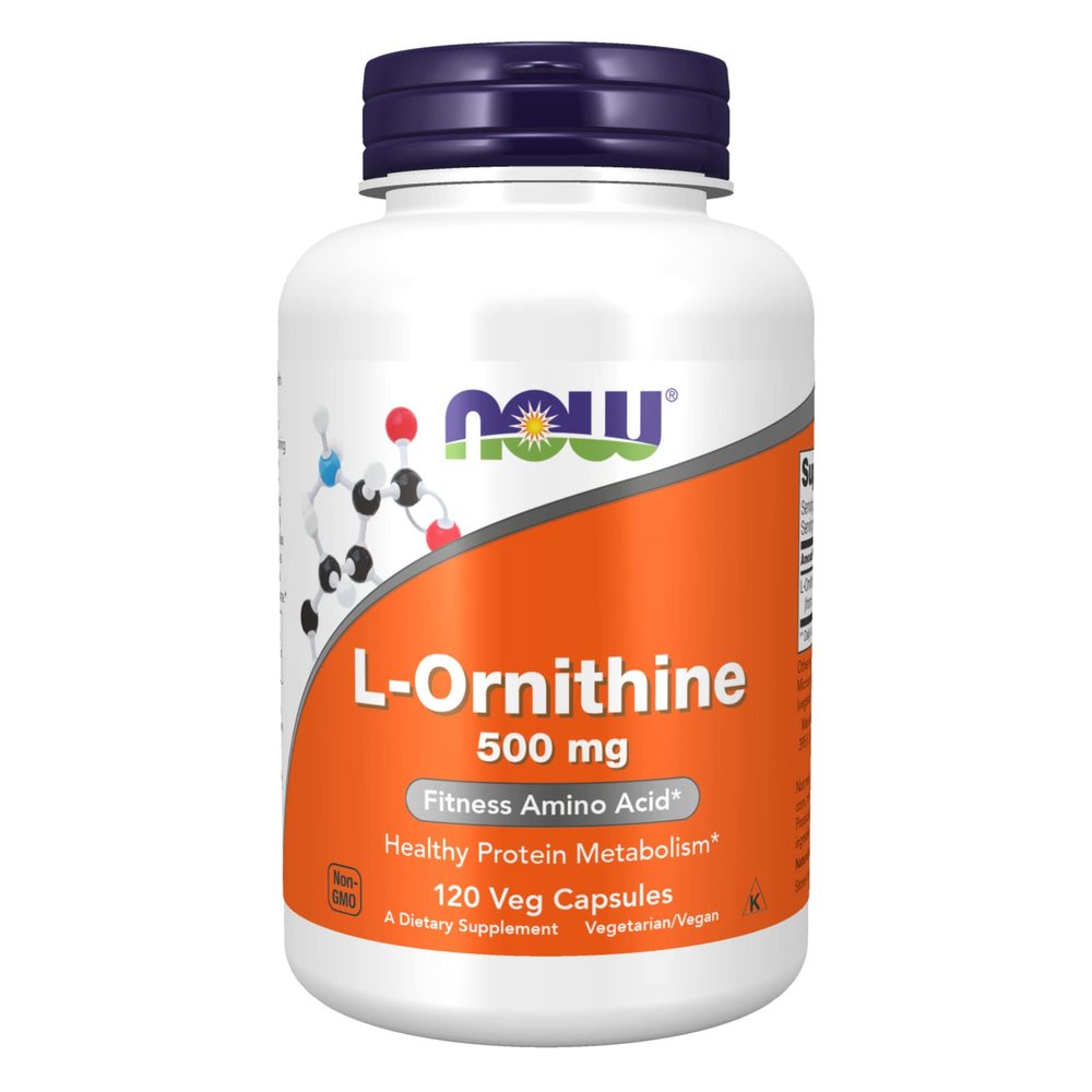 Now Foods L-Ornithine 500 mg - 120 Caps 6 Pack