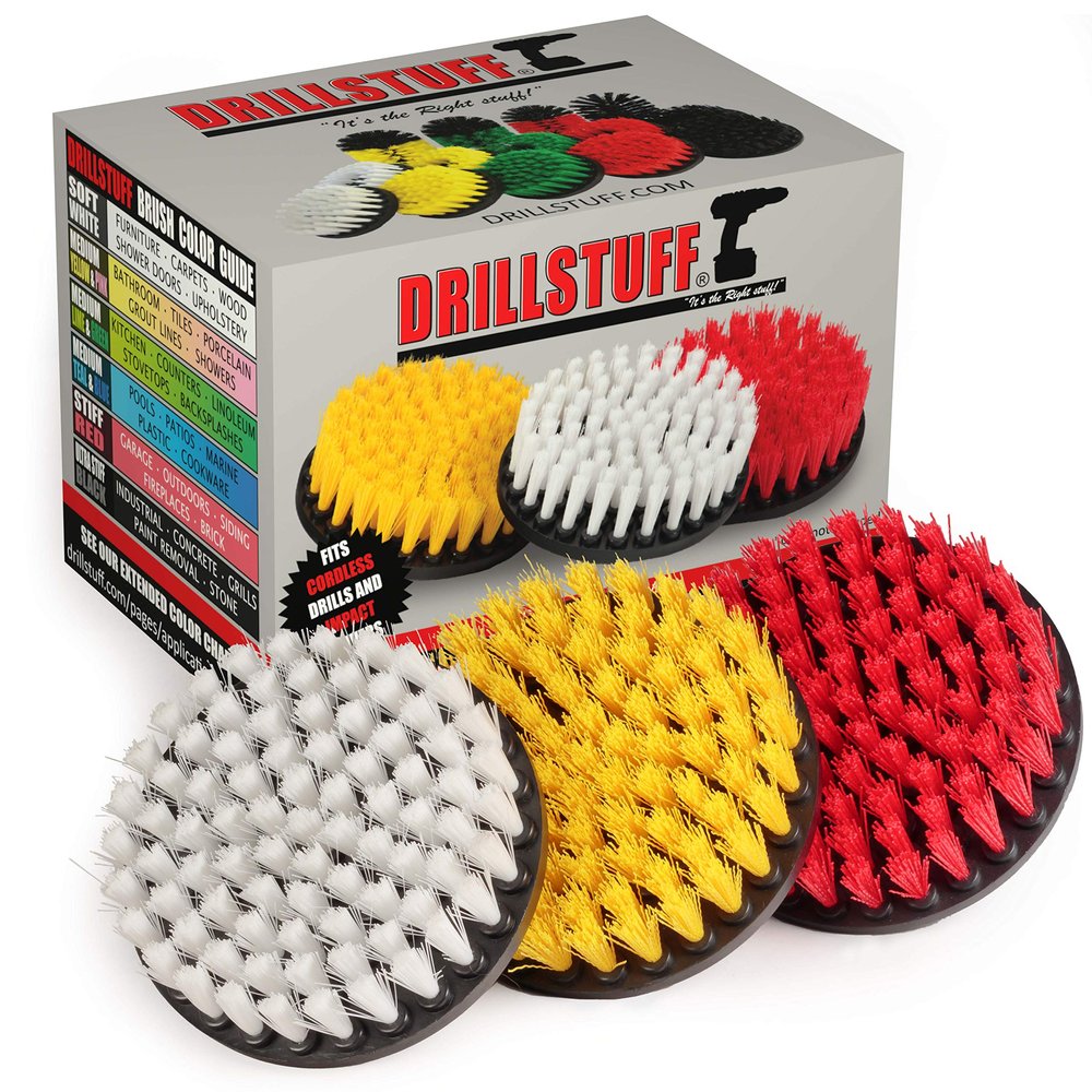 Cleaning Supplies - Drill Brush - Carpet - Upholstery Cleaner - Shower Door - Bathroom Accessories - Shower Cleaner - Bath Mat - Bathtub - Outdoor - Scrub Brush - Bird Bath - Concrete Cleaner