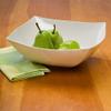 128 OZ. SQUARE, WHITE, HEAVY DUTY DISPOSABLE PLASTIC SERVING SALAD BOWLS 25/CS view 1