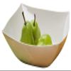 128 OZ. SQUARE, WHITE, HEAVY DUTY DISPOSABLE PLASTIC SERVING SALAD BOWLS 25/CS view 2
