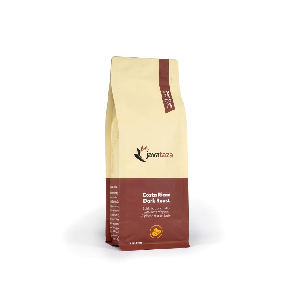 Costa Rican Dark Roast Ground Coffee -12oz Fairly Traded, Naturally Shade Grown (Ground)