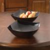 128 OZ. SQUARE, BLACK, HEAVY DUTY DISPOSABLE PLASTIC SERVING SALAD BOWLS 25/CS view 2