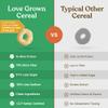 Love Grown Power Os Original High Protein Gluten-Free Cereal - Vegan, Certified Non-GMO, 0g Added Sugar, High Fiber, Seed-Oil Free - Plant-Based Ingredients, Wholesome Breakfast Cereal - 6 Pack, 8 oz view 4