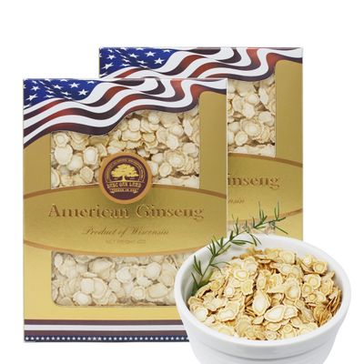 2 Boxes of American Ginseng Slices from Wisconsin,American Wisconsin Ginseng Slices Root for Tea, Energy for Men Women Mental Health Boosts Immunity, Gluten Free, /Small Round 2Boxes of 4oz, 8oz